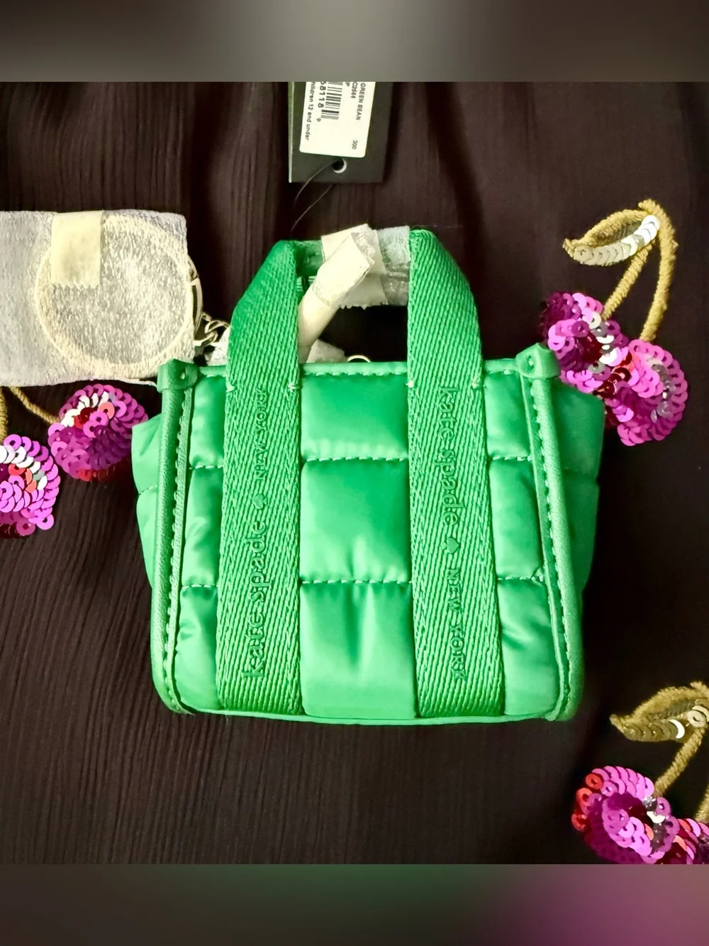 NWT Kate Spade Kip Puffy Micro Bag Charm
